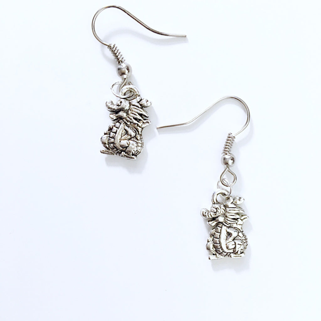 CUTE DRAGON PENDANT EARRINGS