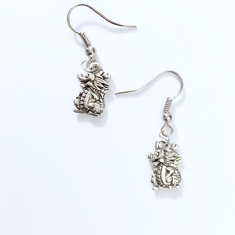 CUTE DRAGON PENDANT EARRINGS