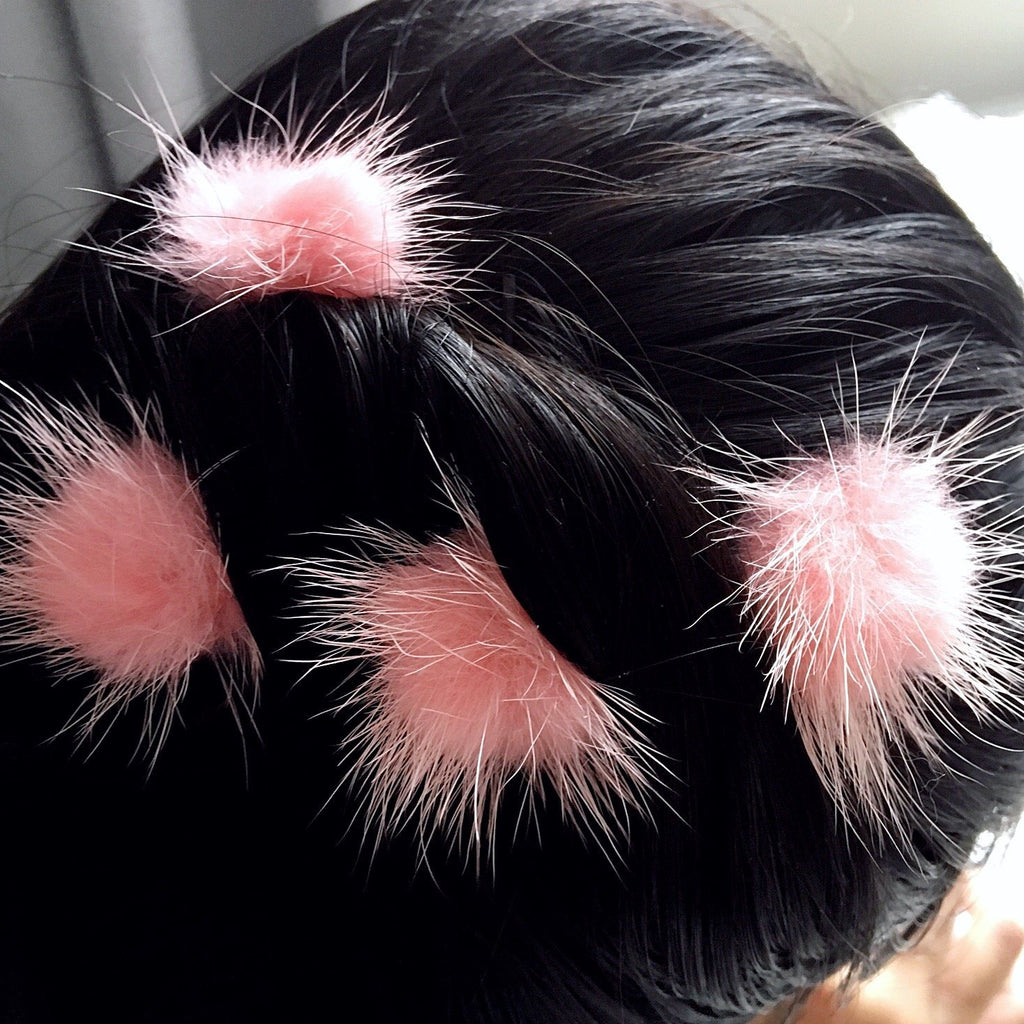 POM POM FESTIVAL HAIR CLIPS SET