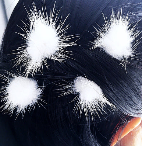 POM POM FESTIVAL HAIR CLIPS SET