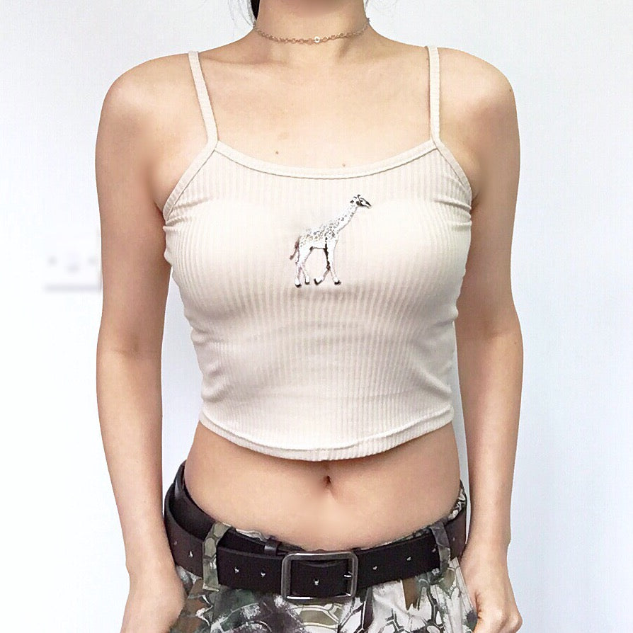GIRAFFE CROP CAMI VEST TOP