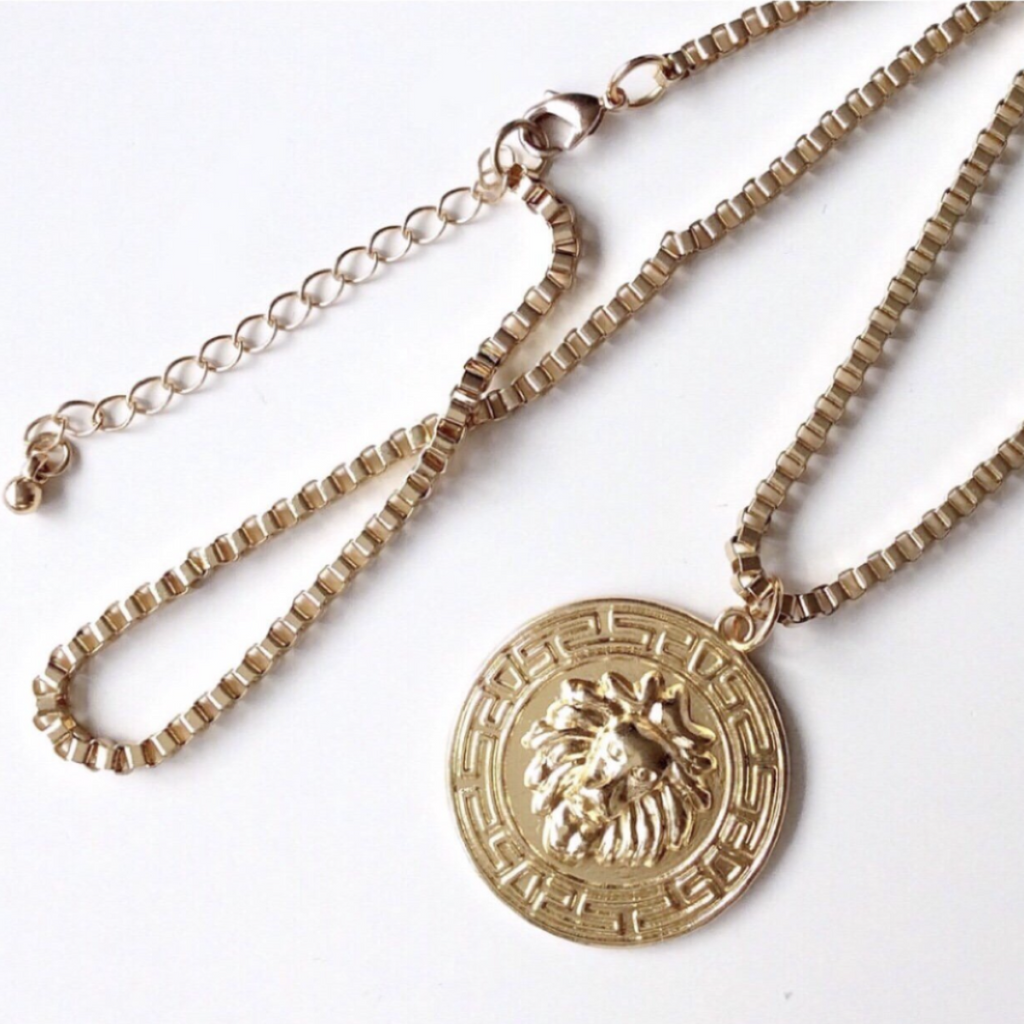 UNISEX LION HEAD PENDANT NECKLACE