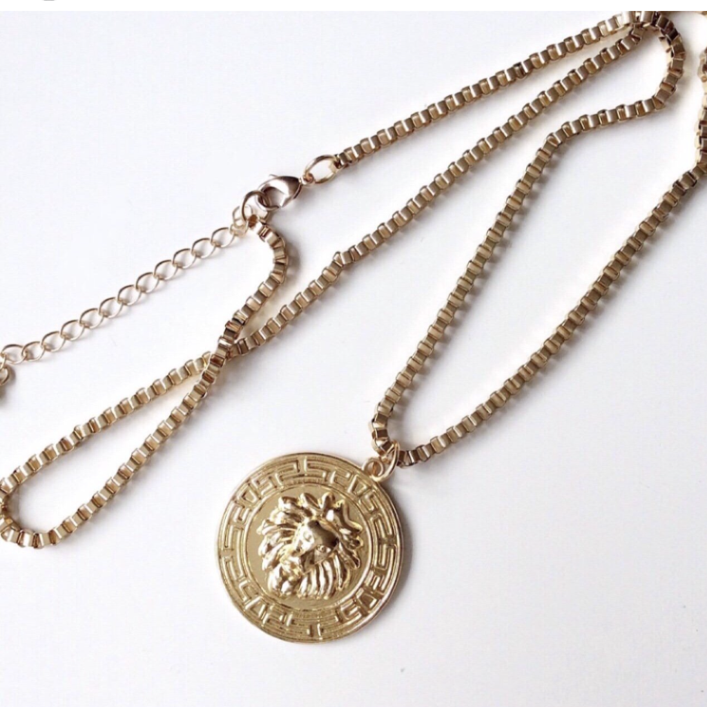 UNISEX LION HEAD PENDANT NECKLACE