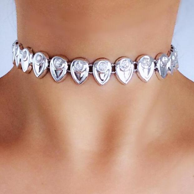 DROPLET DIAMANTE CHOKER NECKLACE