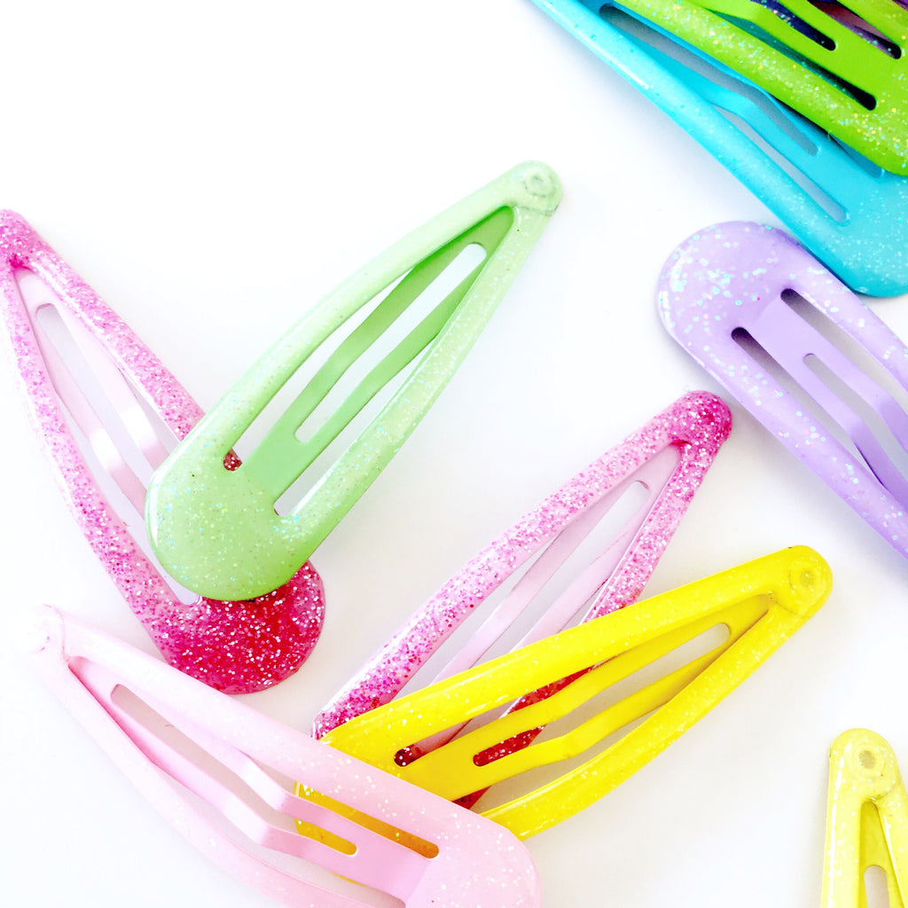 PASTEL GLITTER 90S Y2K HAIR CLIPS