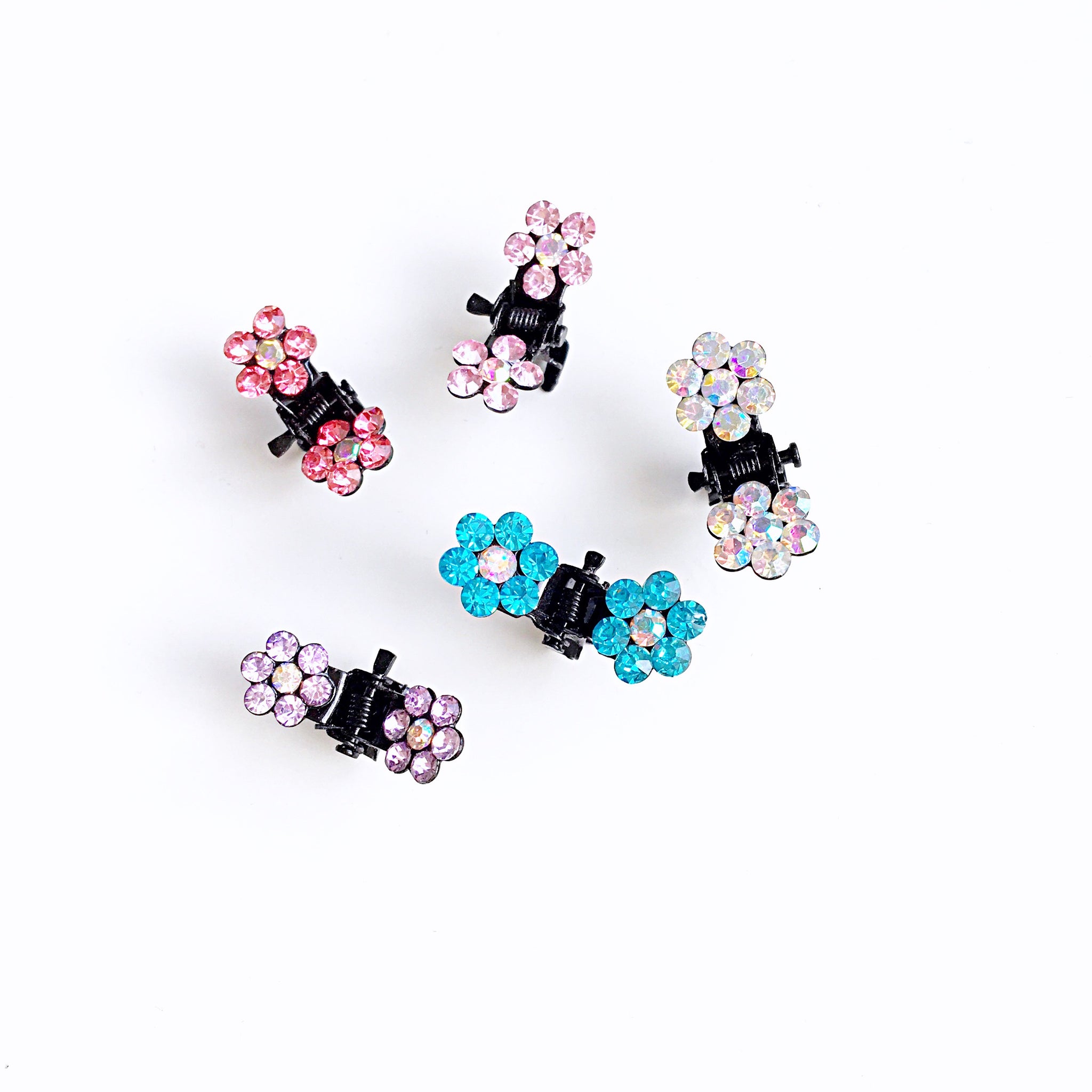 DIAMANTE FLORAL 90S Y2K HAIR CLIPS