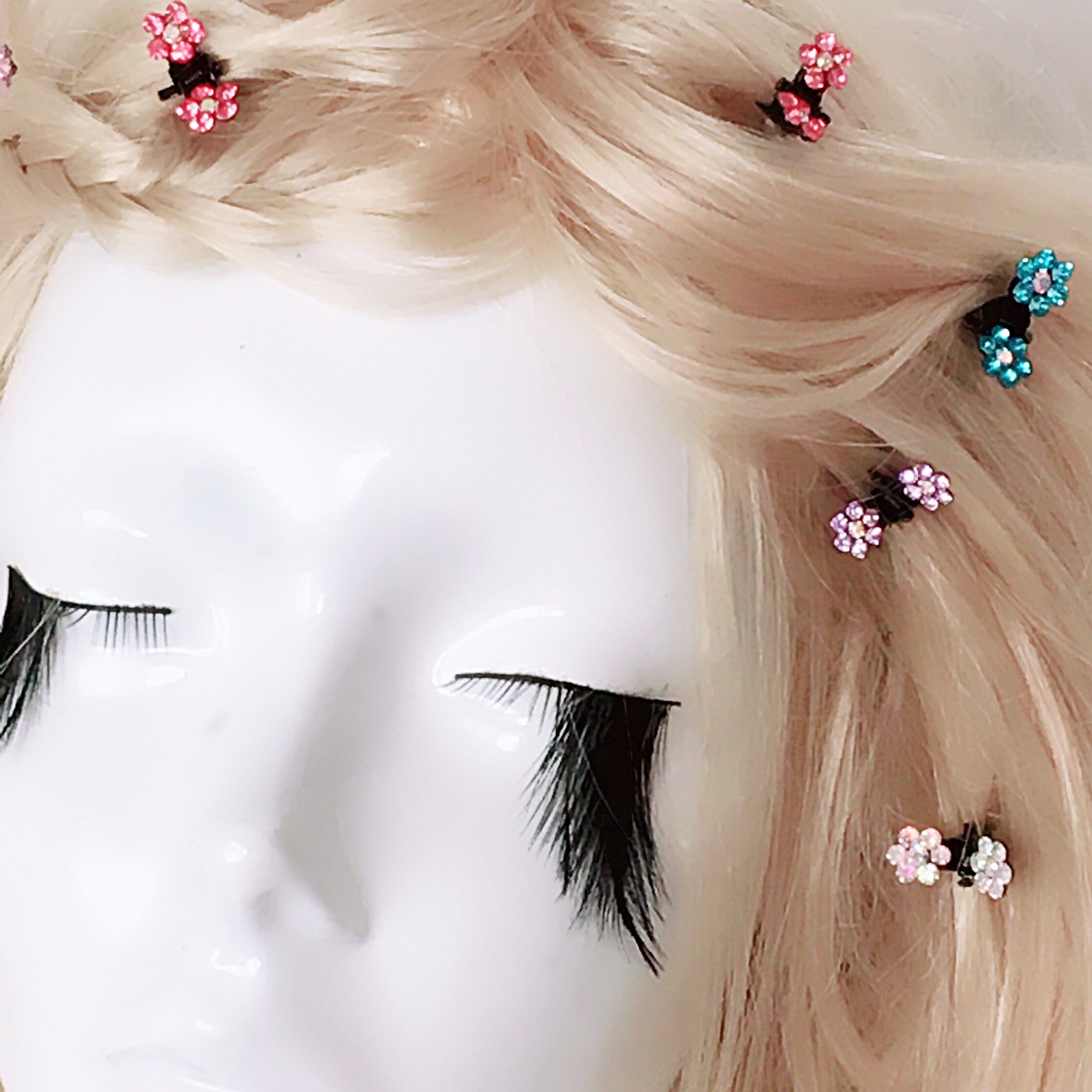 DIAMANTE FLORAL 90S Y2K HAIR CLIPS