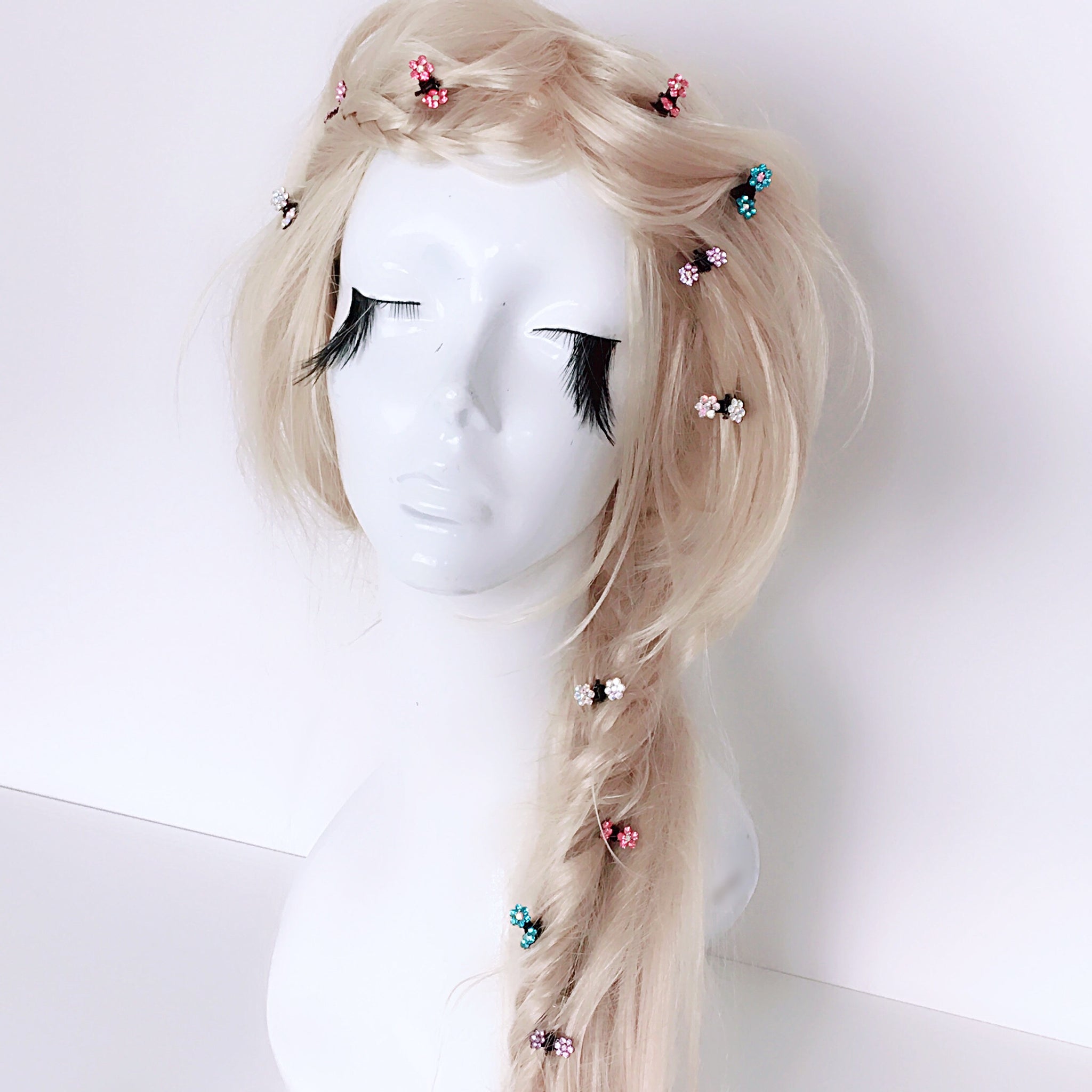 DIAMANTE FLORAL 90S Y2K HAIR CLIPS