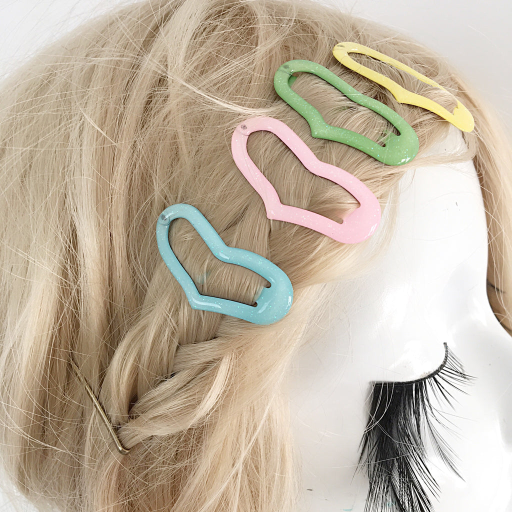 HEART PASTEL 90S Y2K HAIR CLIPS