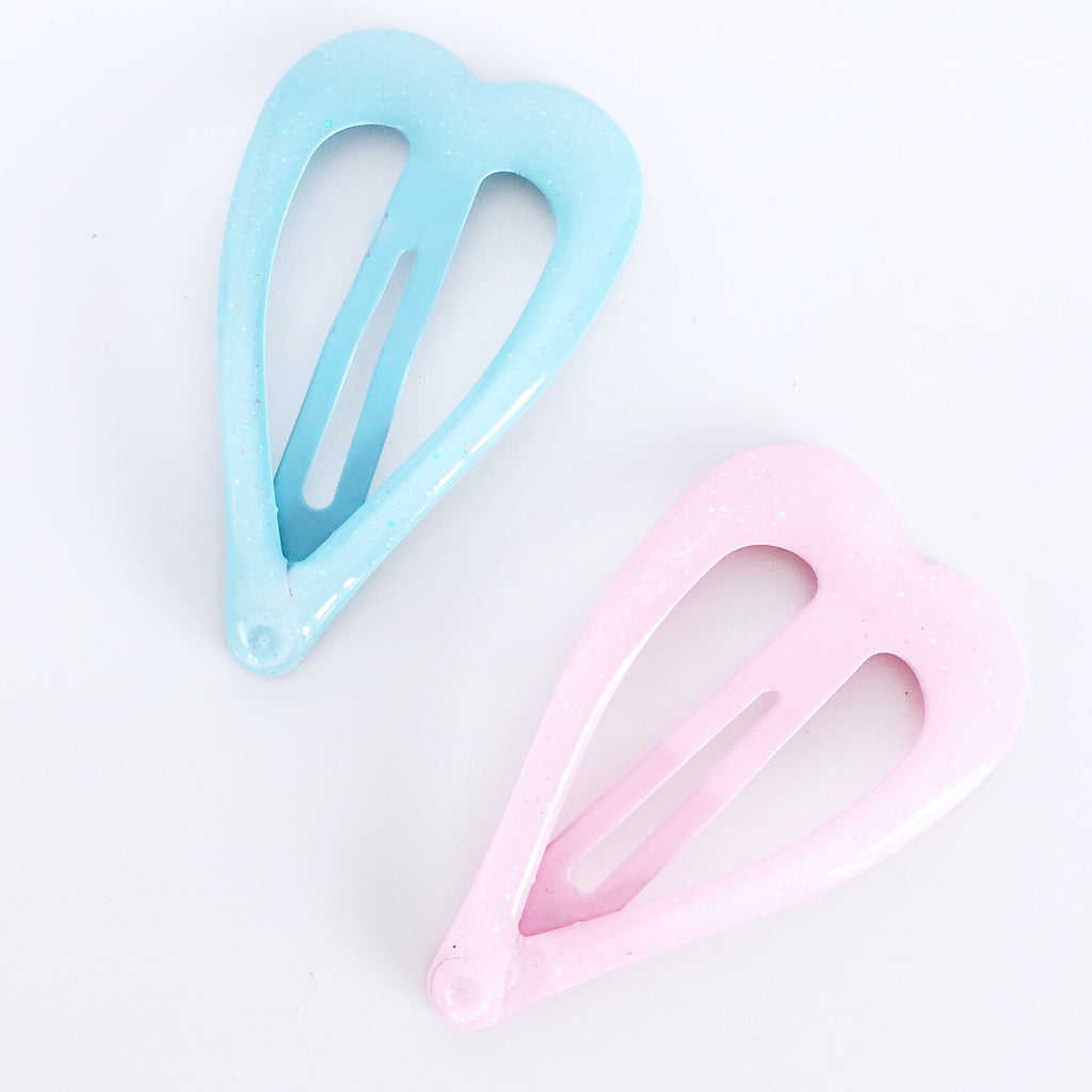 SLIM HEART PASTEL 90S Y2K HAIR CLIPS