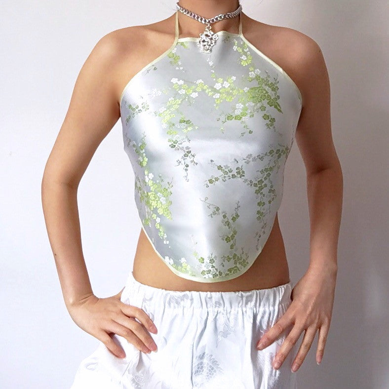PLUM BLOSSOM SILKY TOP