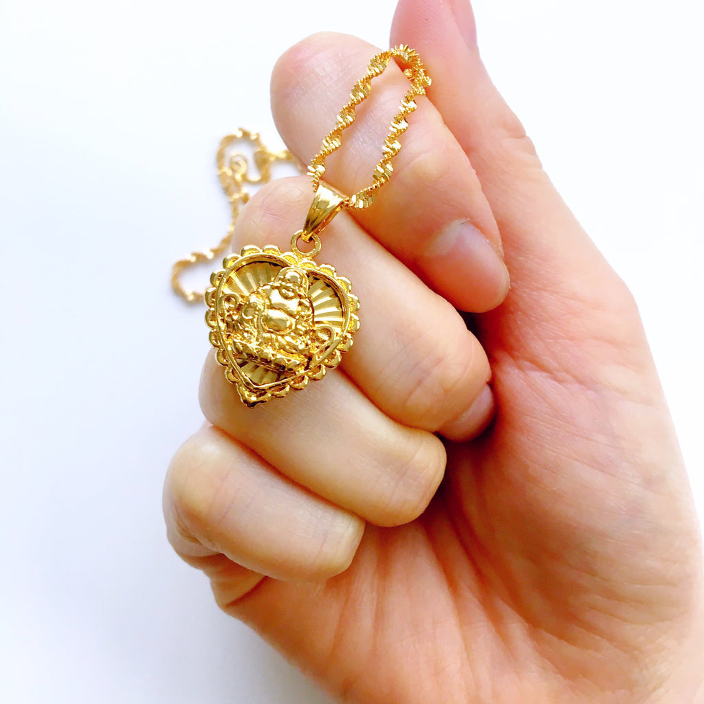 BUDDHA LOVE HEART NECKLACE