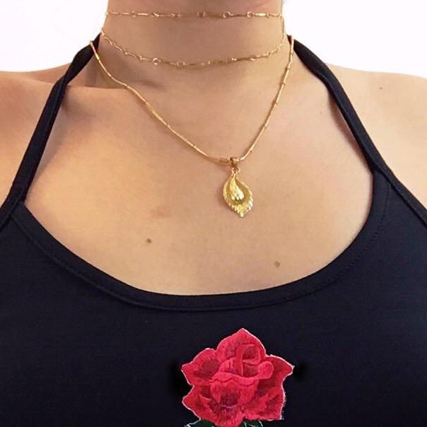 LEAF PENDANT NECKLACE