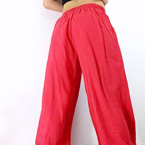 DRAGON FLORAL EMBROIDERY BOHO TROUSERS