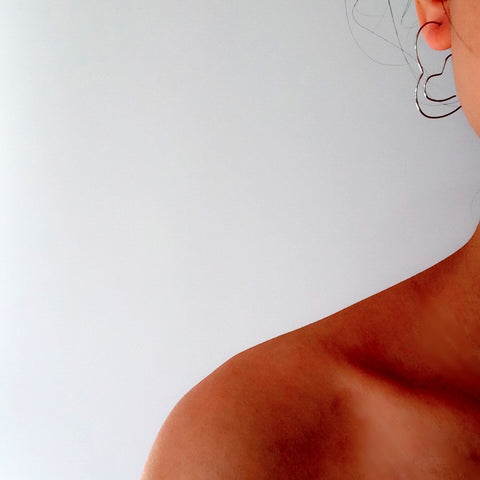 DOUBLE HEART HOOP EARRINGS