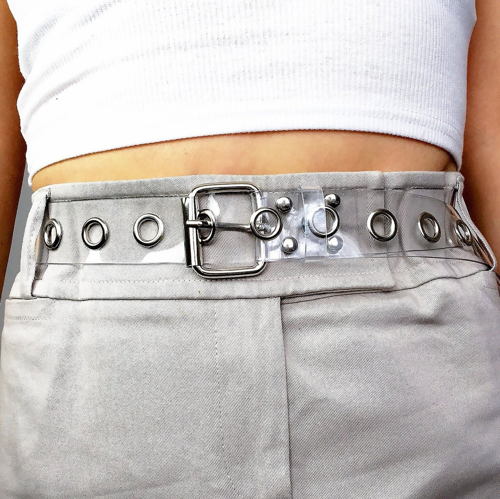 CLEAR EYELET BELT