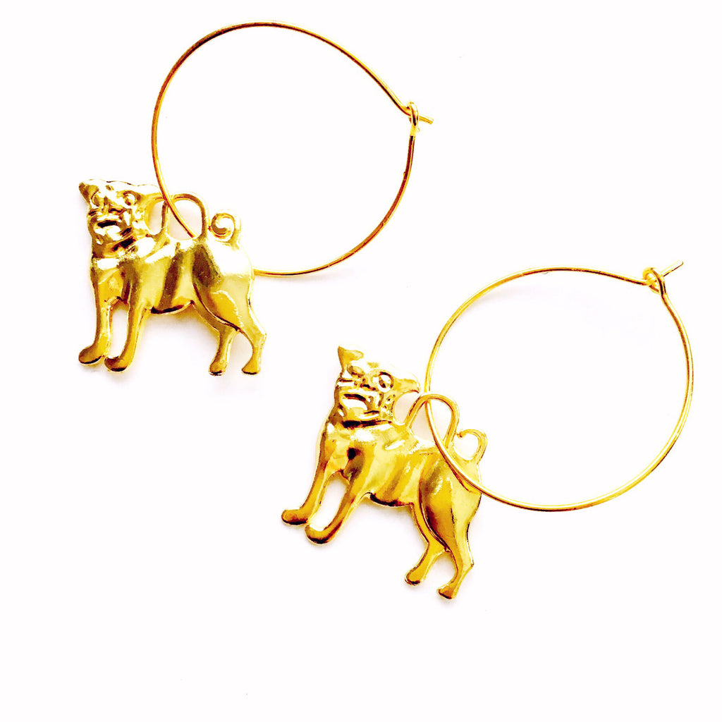 PUPPY HOOP EARRINGS