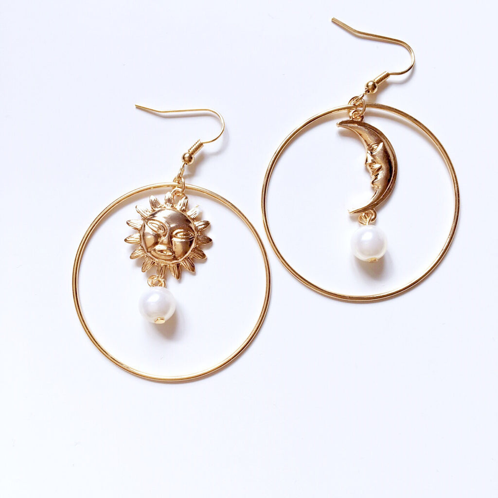 SUN MOON EARRINGS