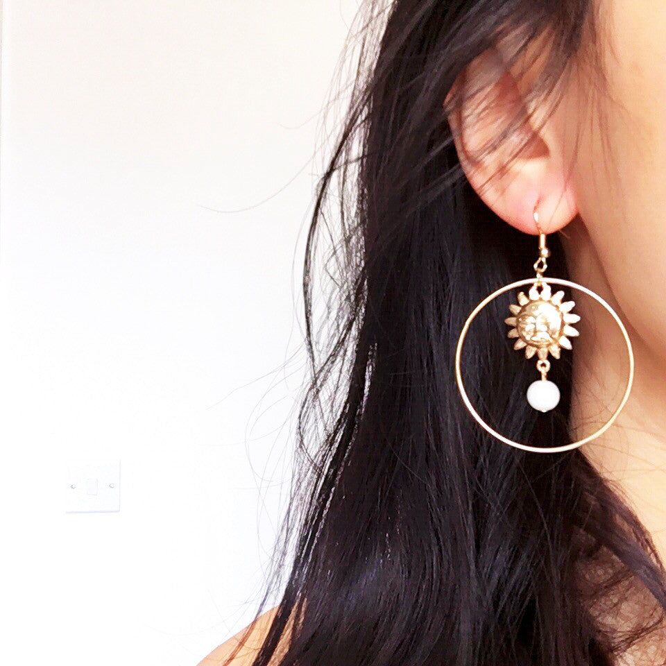 SUN MOON EARRINGS