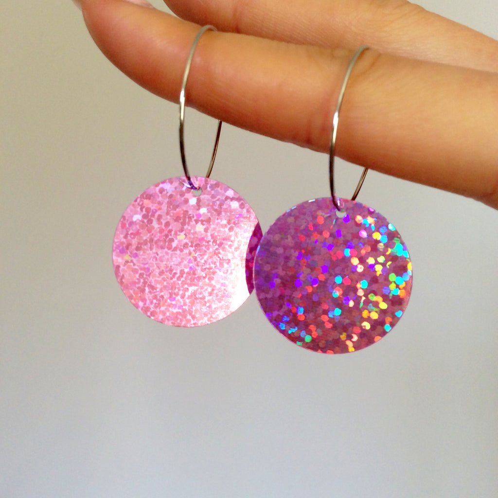 ROUND DISCO EARRINGS