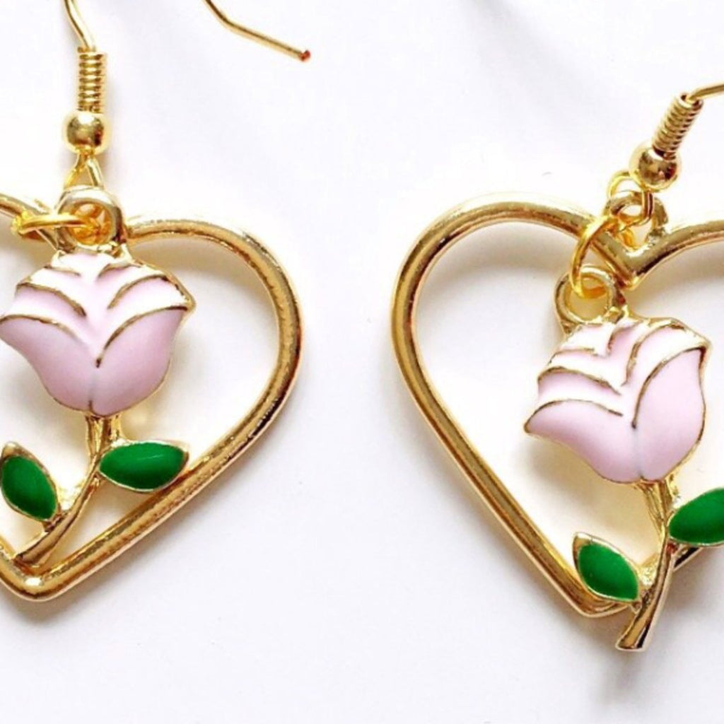 ROSE HEART EARRINGS