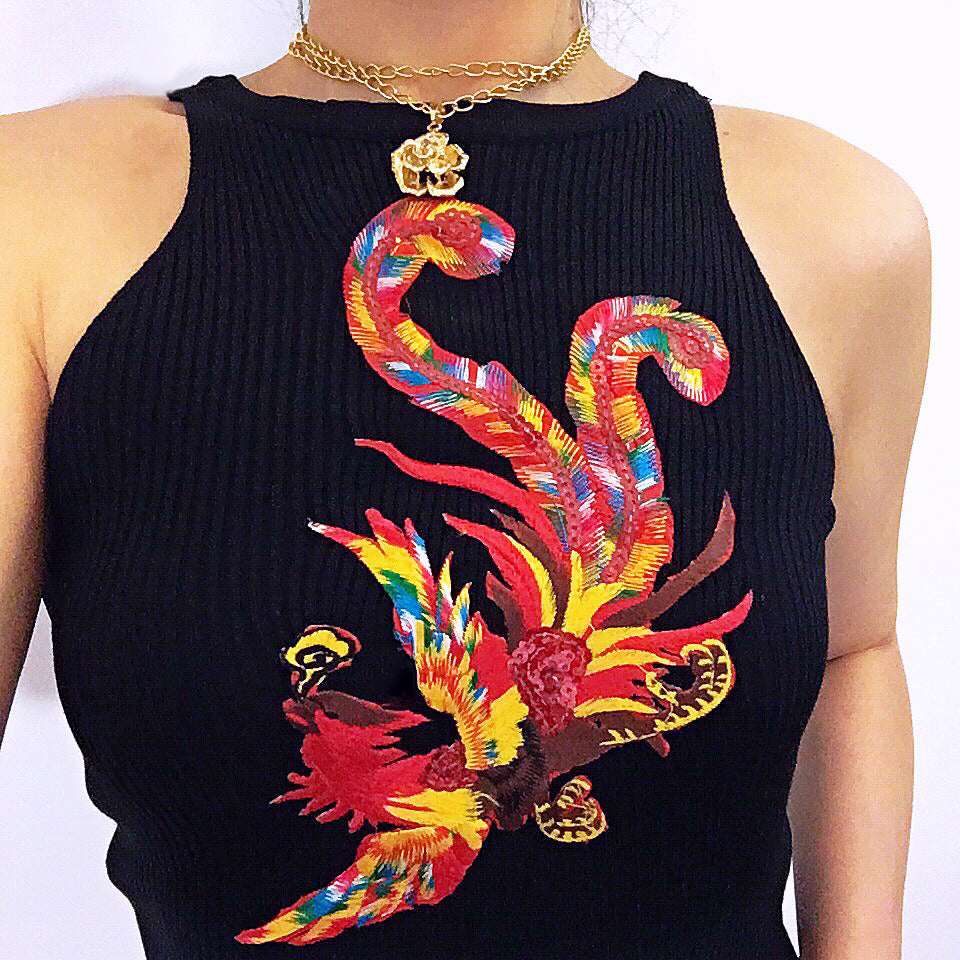 PHOENIX CROSS BACK DETAILS VEST TOP