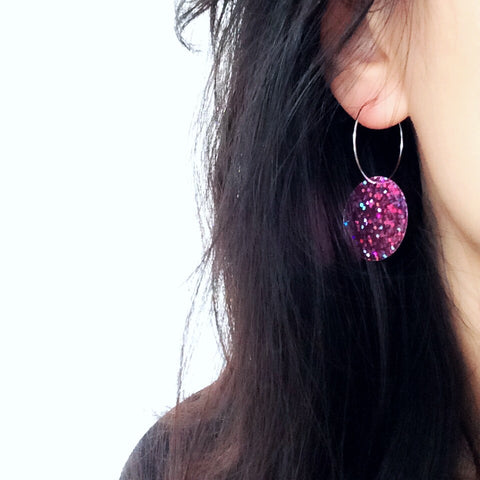 ROUND DISCO EARRINGS