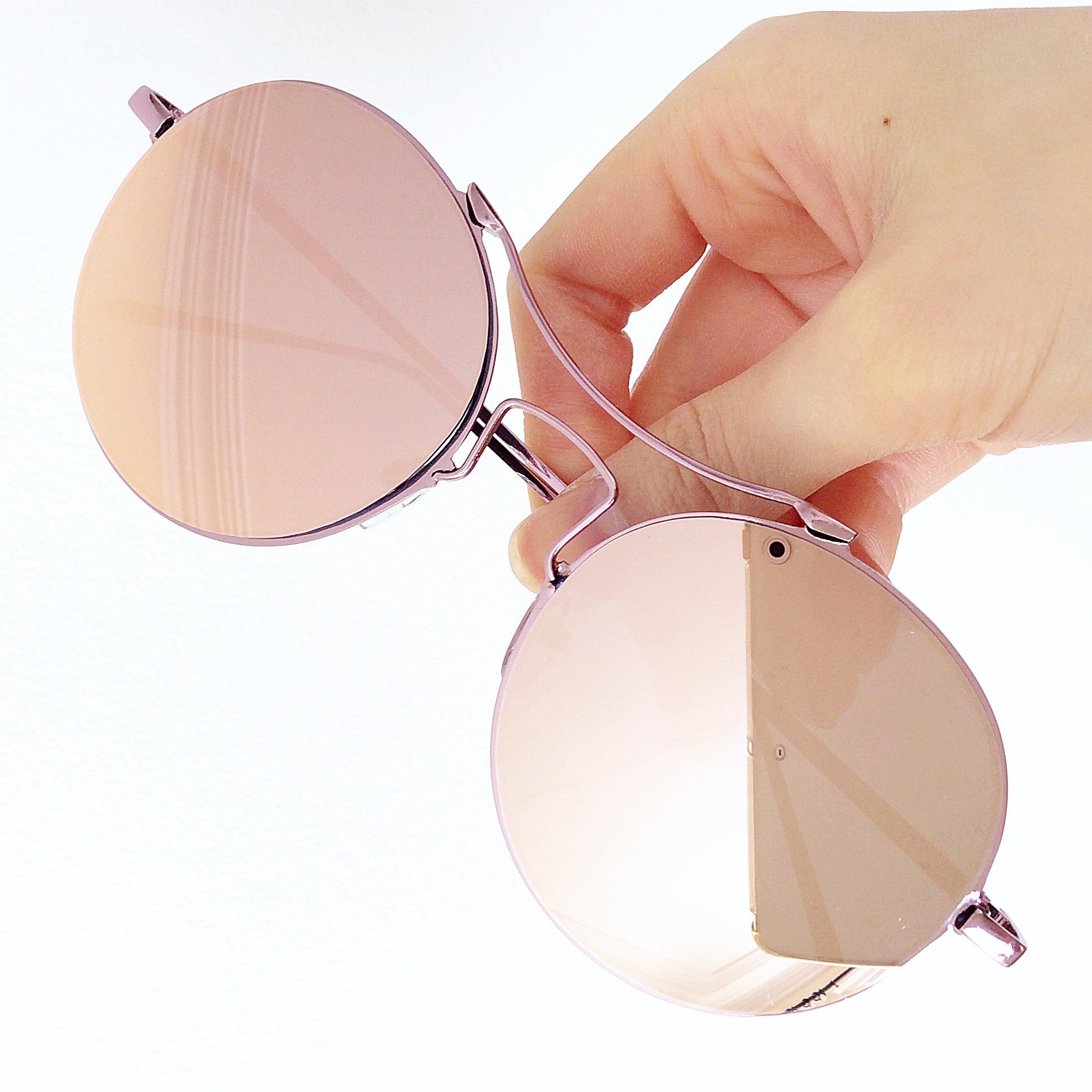 RETRO MIRROR LENS AVIATOR SUNGLASSES