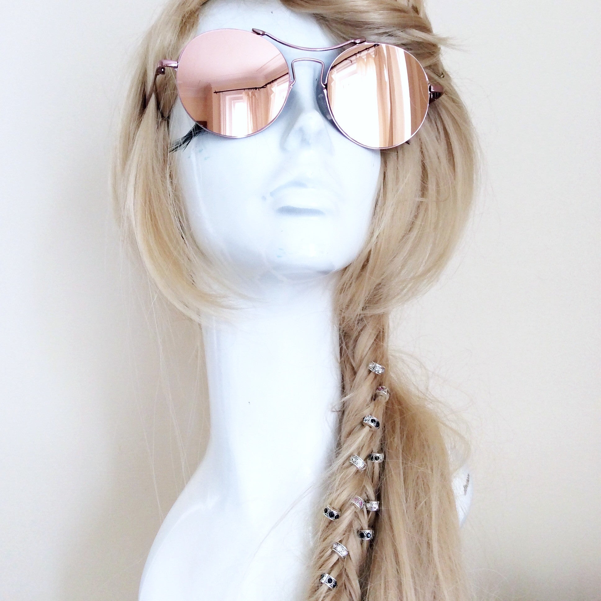 RETRO MIRROR LENS AVIATOR SUNGLASSES