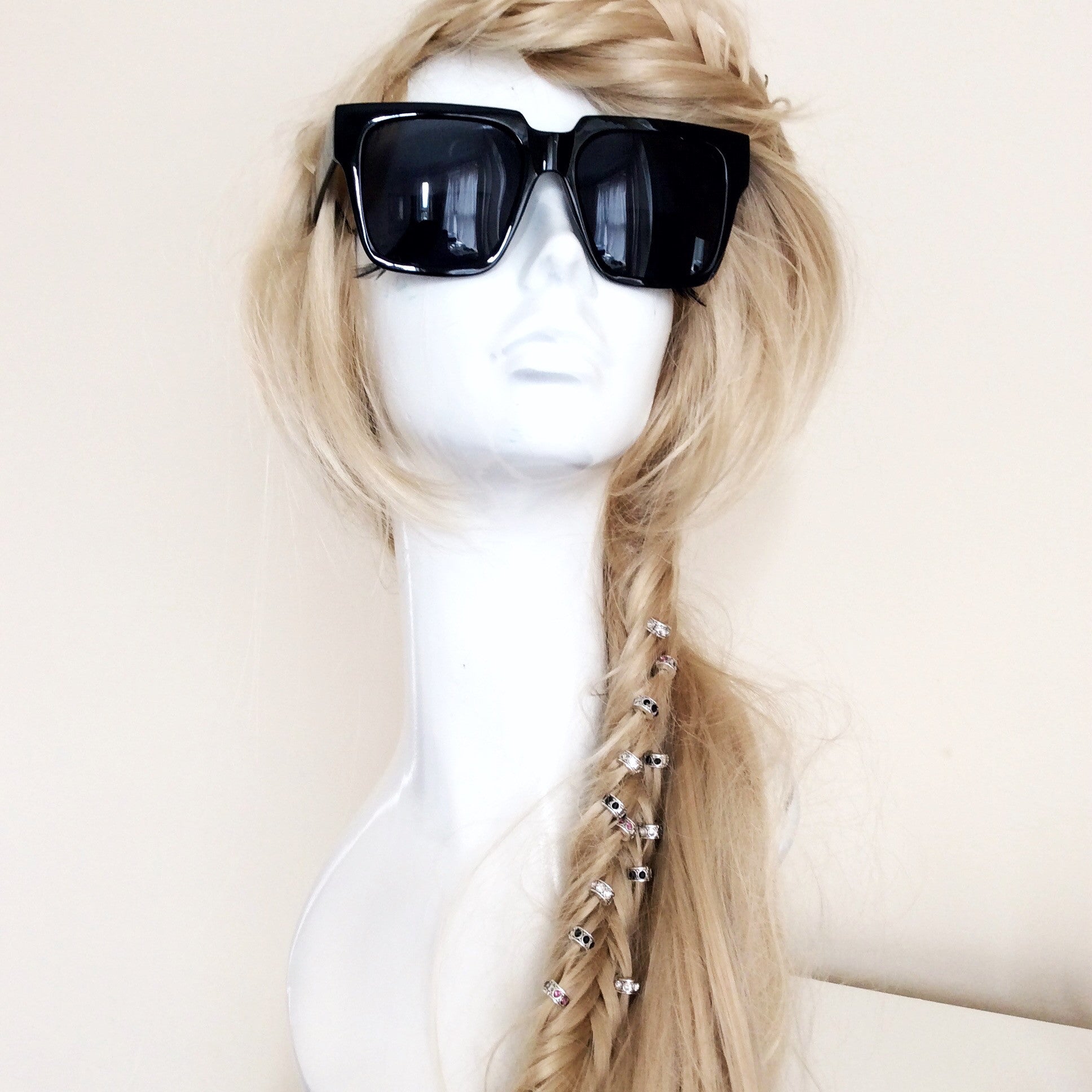 UNISEX BLACK FRAME BLACK LENS SUNGLASSES
