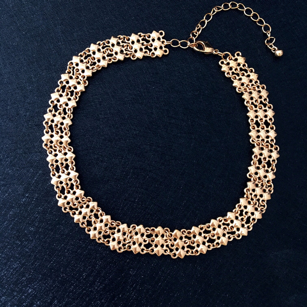 COPPER GOLD CHAIN CHOKER