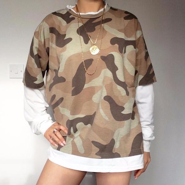 UNISEX CAMO LONG SLEEVES TOP