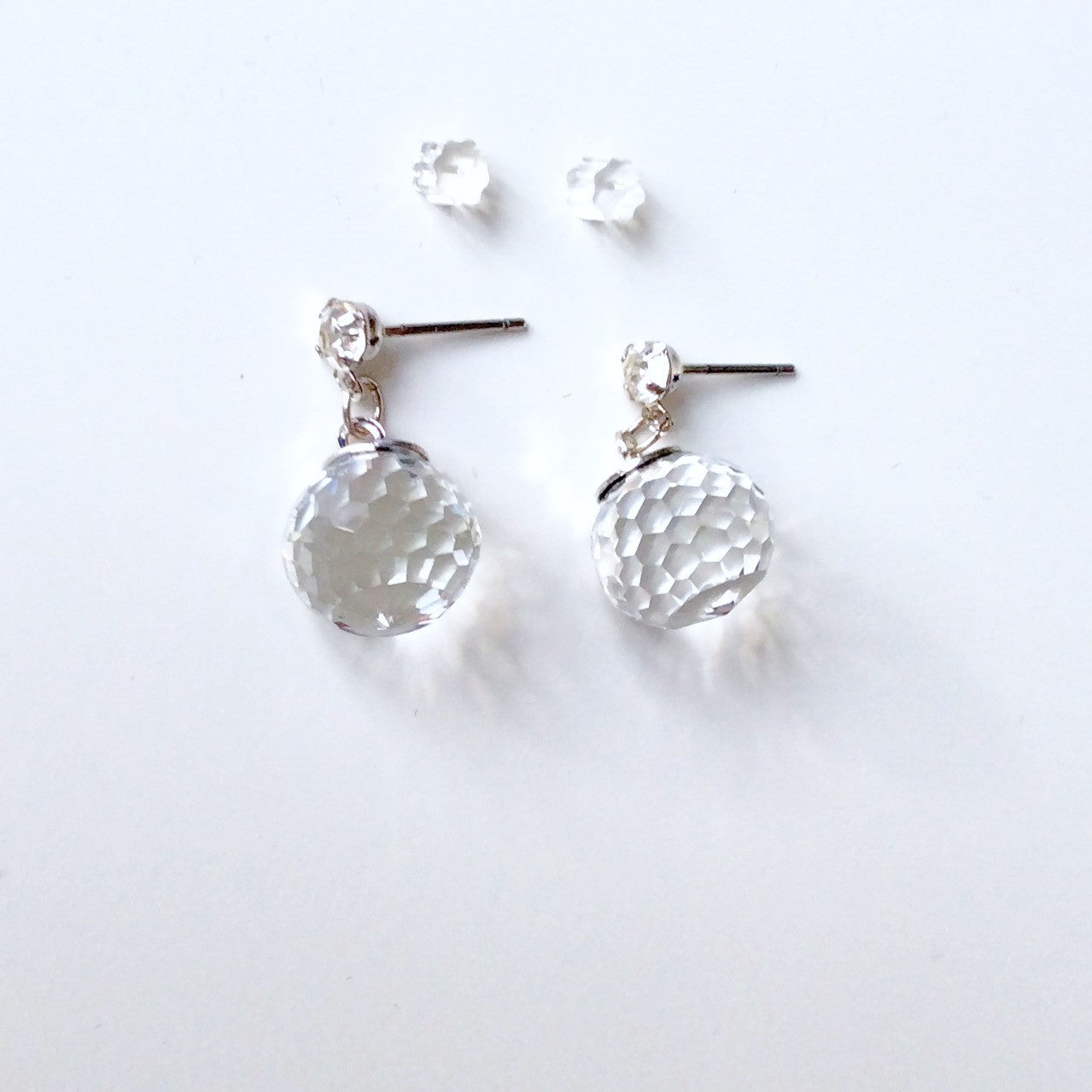 CUTE CRYSTAL BALL PENDANT EARRINGS