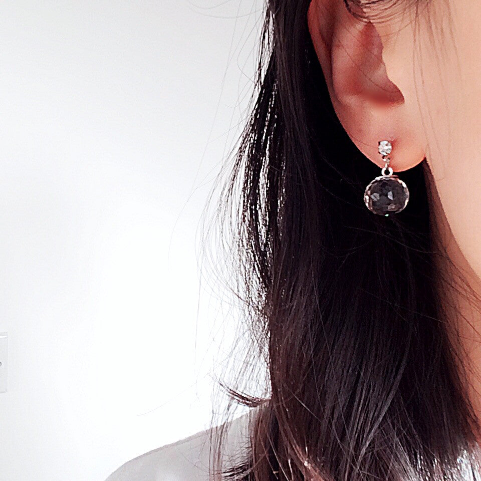 CUTE CRYSTAL BALL PENDANT EARRINGS