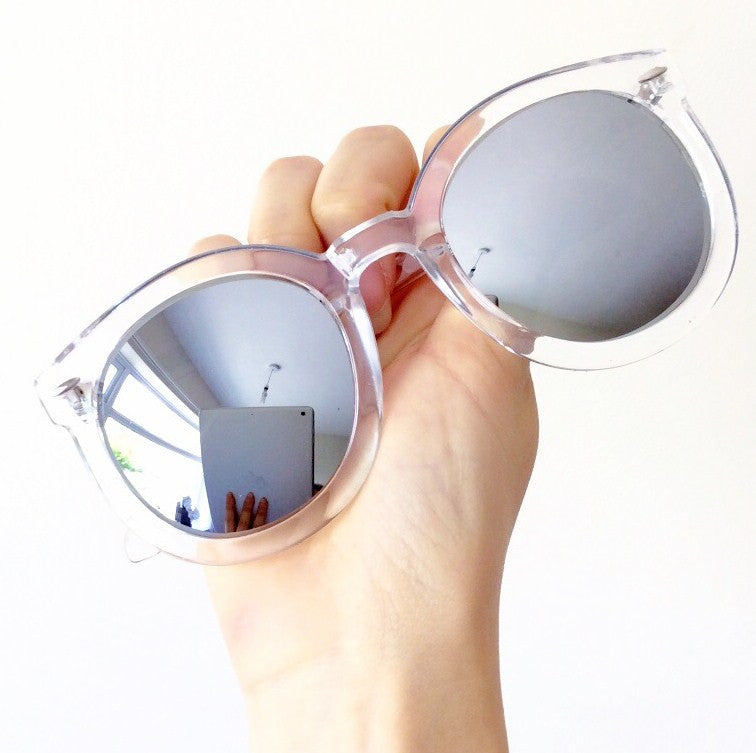 ROUND RETRO MIRROR LENS SUNGLASSES