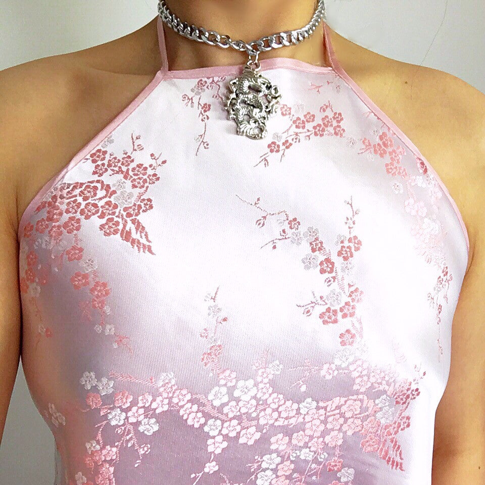 PLUM BLOSSOM SILKY TOP