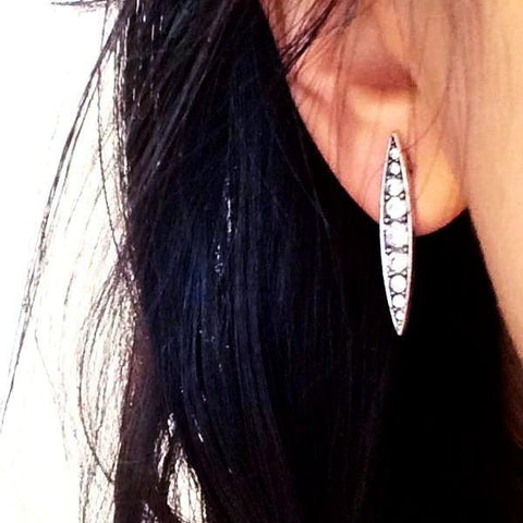 VINTAGE LEAF DIAMANTÉ STUDS