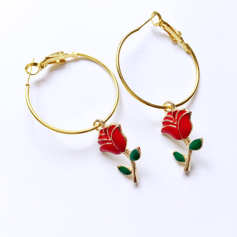 ROSE SMALL HOOP EARRINGS