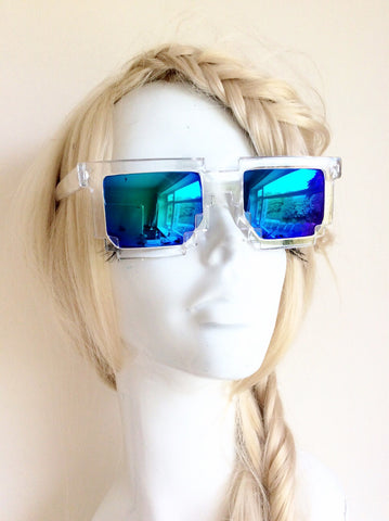 UNISEX PIXEL MIRROR LENS SUNGLASSES