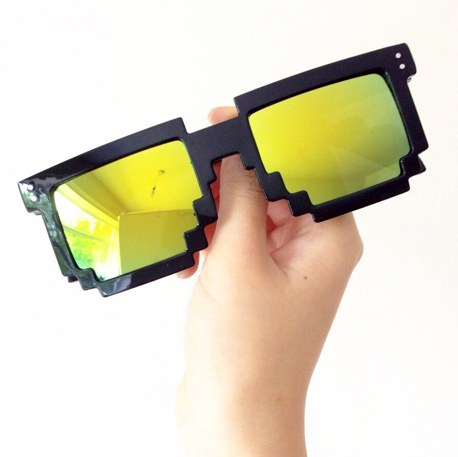 UNISEX PIXEL MIRROR LENS SUNGLASSES