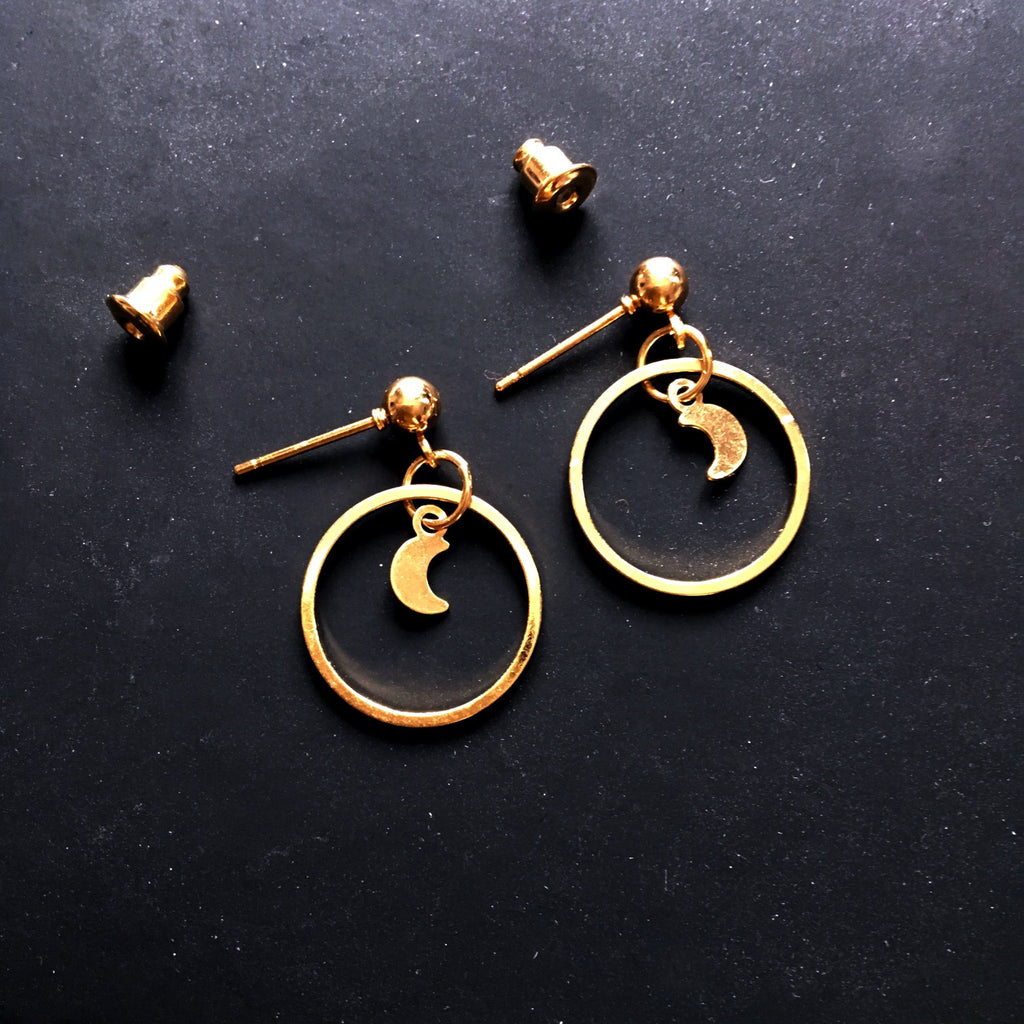 MOON RING EARRINGS