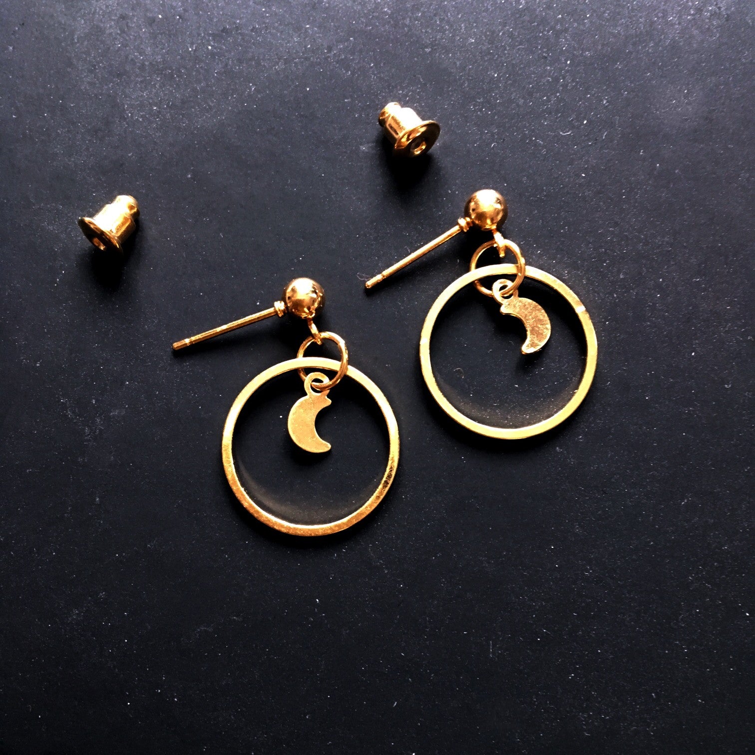 MOON RING EARRINGS