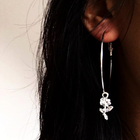 ROSE LARGE HOOP EARRINGS