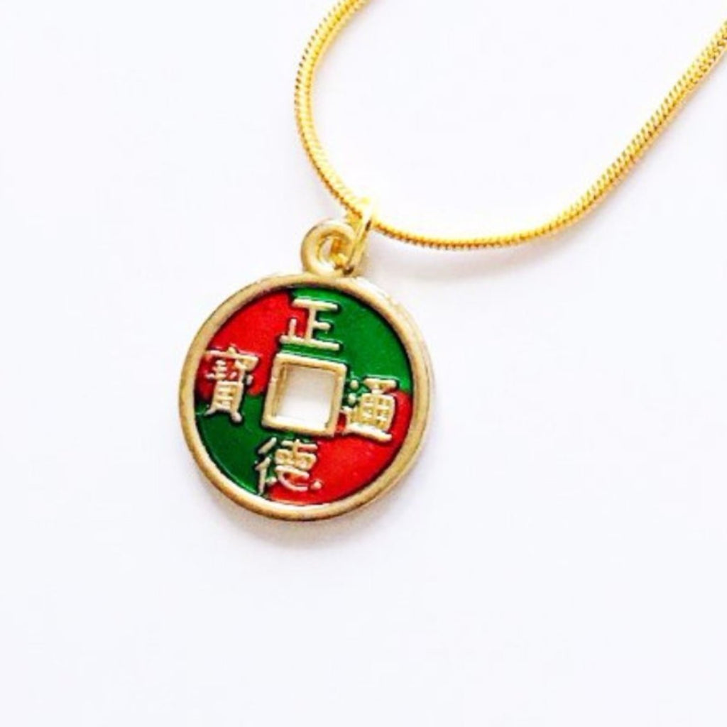CHARACTER COIN PENDANT NECKLACE