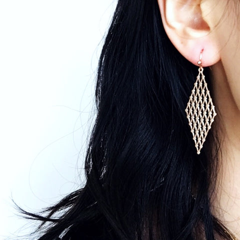 RHOMBUS TRIBAL BOHO EARRINGS