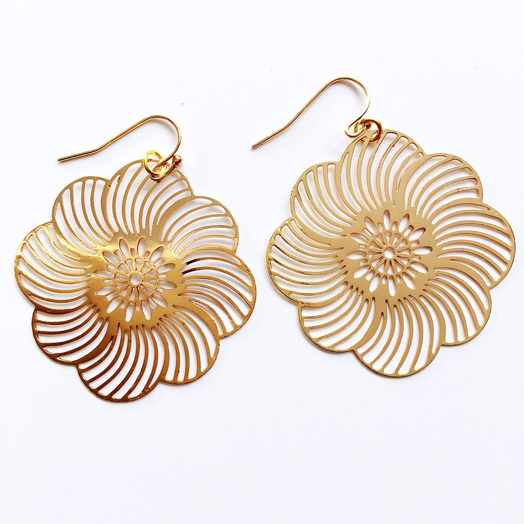 TRIBAL BOHO FLORAL EARRINGS