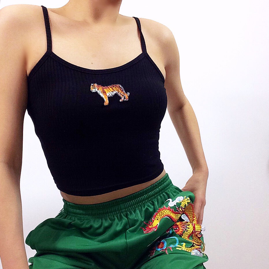 TIGER CROP CAMI VEST TOP
