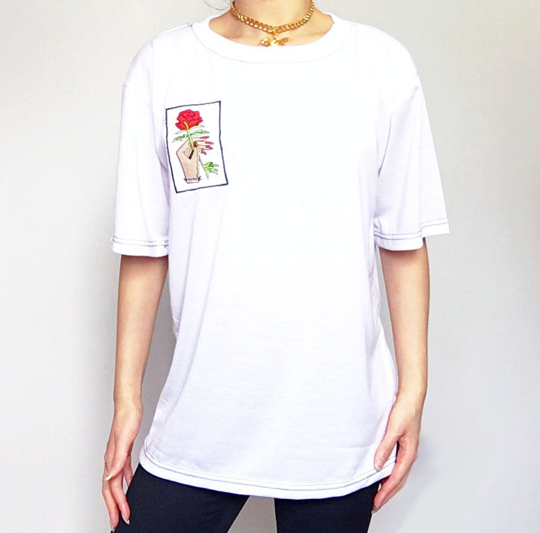 UNISEX ROSE TEE TOP