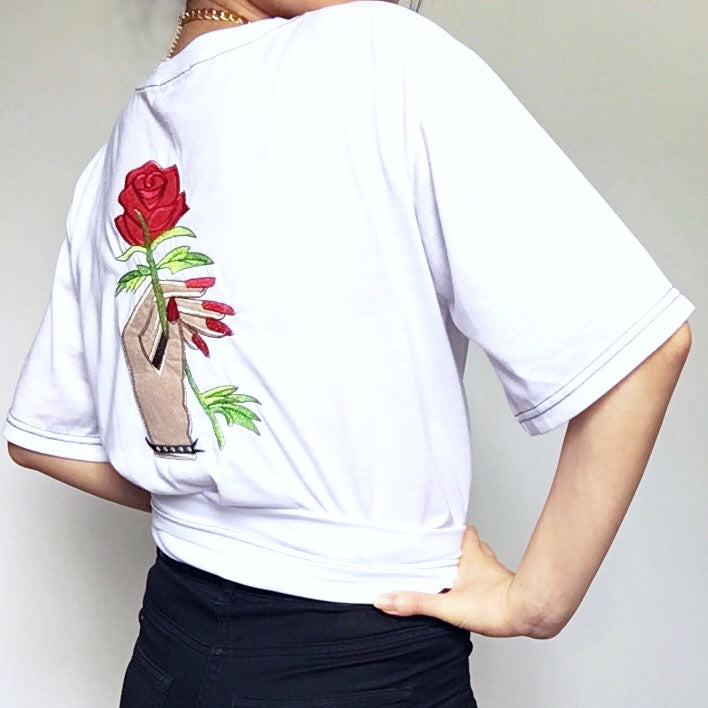 UNISEX ROSE TEE TOP