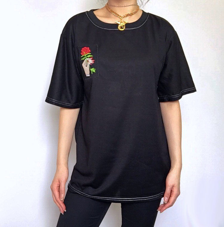 UNISEX ROSE TEE TOP